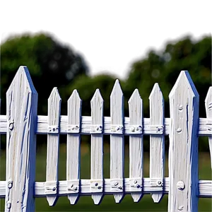 White Picket Fence Close-up PNG 06272024 PNG