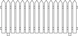 White Picket Fence Graphic PNG image