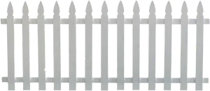 White Picket Fence Isolated PNG image