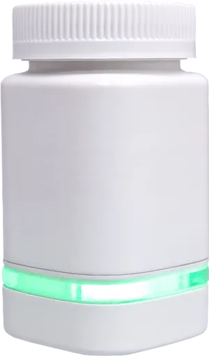 White Plastic Bottle Green Liquid Indicator PNG