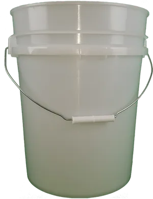 White Plastic Bucketwith Handle PNG image