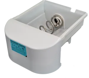 White Plastic Ice Maker Assembly PNG image