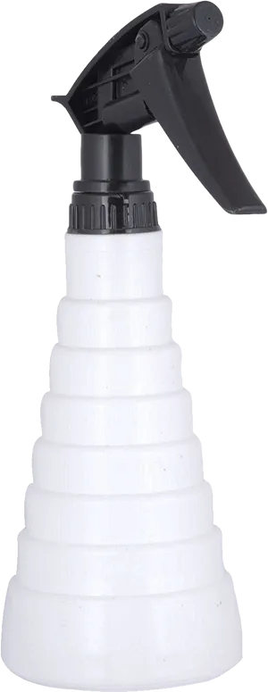 White Plastic Spray Bottlewith Black Nozzle PNG image