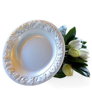 White Plate For Wedding PNG 06212024