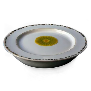 White Plate With Cutout Design PNG 06212024