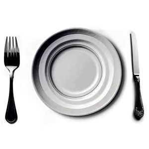 White Plate With Cutout Design PNG Aig PNG