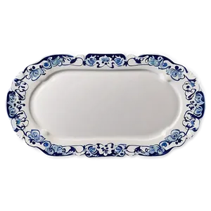 White Plate With Decorative Border PNG 36 PNG