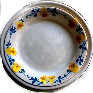 White Plate With Floral Design PNG 42 PNG