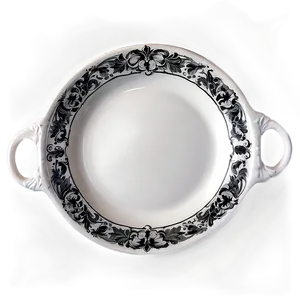 White Plate With Handle PNG 1