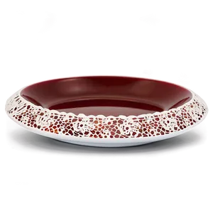 White Plate With Lace Detail PNG Wpg PNG