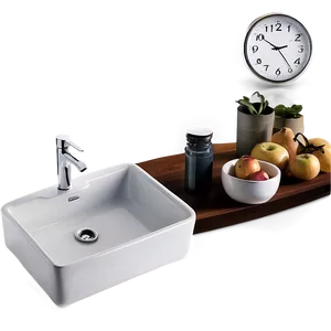 White Porcelain Kitchen Sink Png 47 PNG image