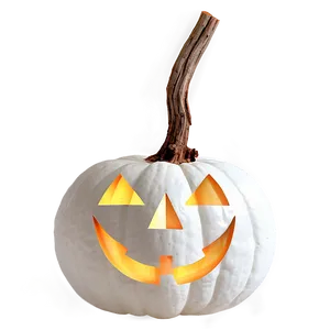 White Pumpkin Lantern PNG 06212024