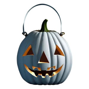White Pumpkin Lantern PNG 06212024