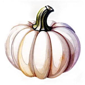 White Pumpkin Watercolor PNG 06212024