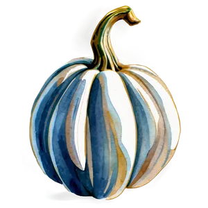 White Pumpkin Watercolor PNG Dsc PNG
