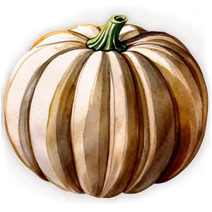 White Pumpkin Watercolor PNG Uuq32 PNG