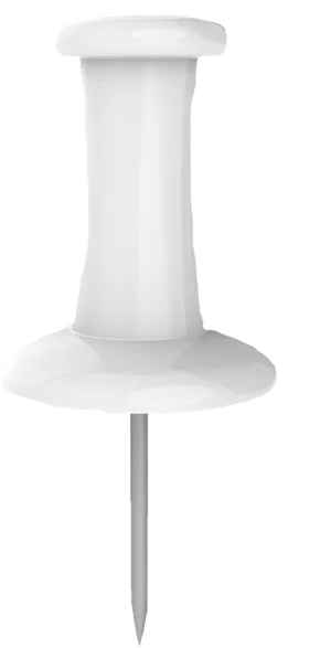 White Pushpin Isolated PNG image