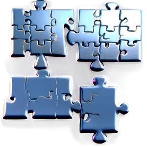 White Puzzle Pieces Png 06132024 PNG image