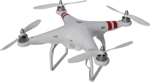 White Quadcopter Drone Isolated PNG image