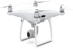 White Quadcopter Dronewith Camera PNG image