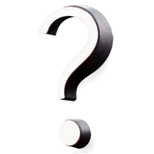 White Question Mark Transparent Background 05262024 PNG image