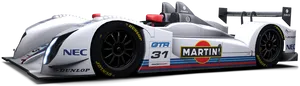 White Racing Prototype Car H D PNG image