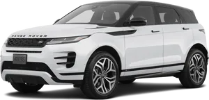 White Range Rover Evoque Side View PNG image