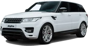 White Range Rover Sport Alpha Edition PNG image