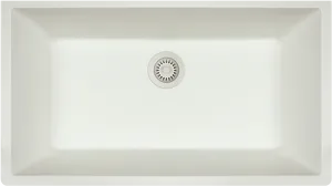 White Rectangular Ceramic Sink PNG image