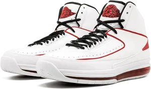 White Red Air Jordan Sneakers PNG image