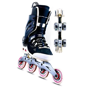 White Rollerblades PNG 64