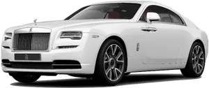 White Rolls Royce Wraith Side View PNG image