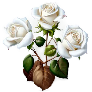 White Roses Cluster Png 06212024 PNG image