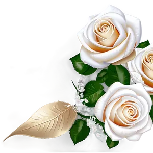 White Roses Wedding PNG 05042024