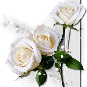 White Roses Wedding PNG 05042024