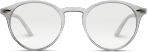 White Round Framed Sunglasses PNG image