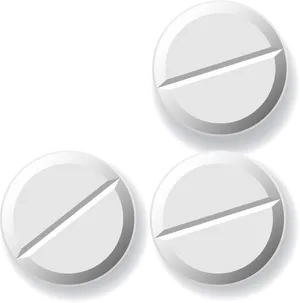 White Round Pills Vector Illustration PNG image