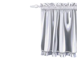 White Ruffled Curtains Png 06282024 PNG image