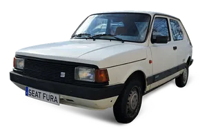 White S E A T Fura Vintage Car