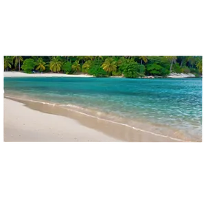 White Sandy Beach Paradise Png 06242024 PNG image