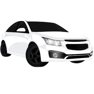 White Sedan Car Illustration