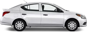 White Sedan Side View PNG image