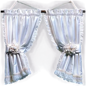 White Shabby Chic Curtains PNG Qnh