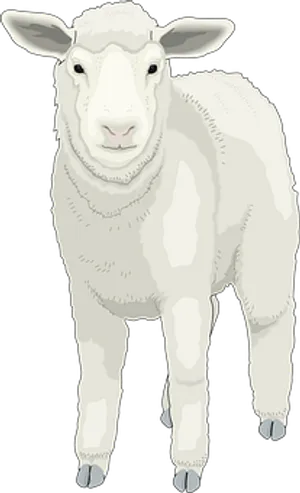 White Sheep Illustration PNG image