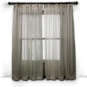 White Sheer Voile Curtains Png 4 PNG image