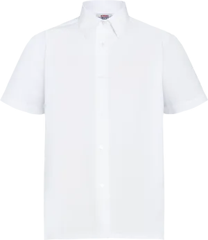 White Short Sleeve Dress Shirt PNG image