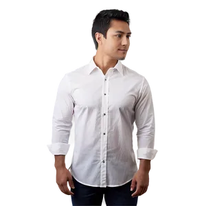 White Slim Fit Shirt Png Sbr43 PNG image