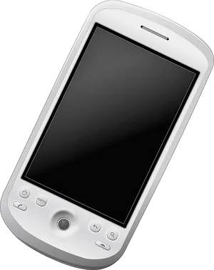 White Smartphone Classic Design PNG image