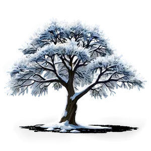 White Snow Tree Png Bun PNG image