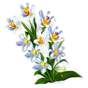 White Spring Flowers PNG Ehb